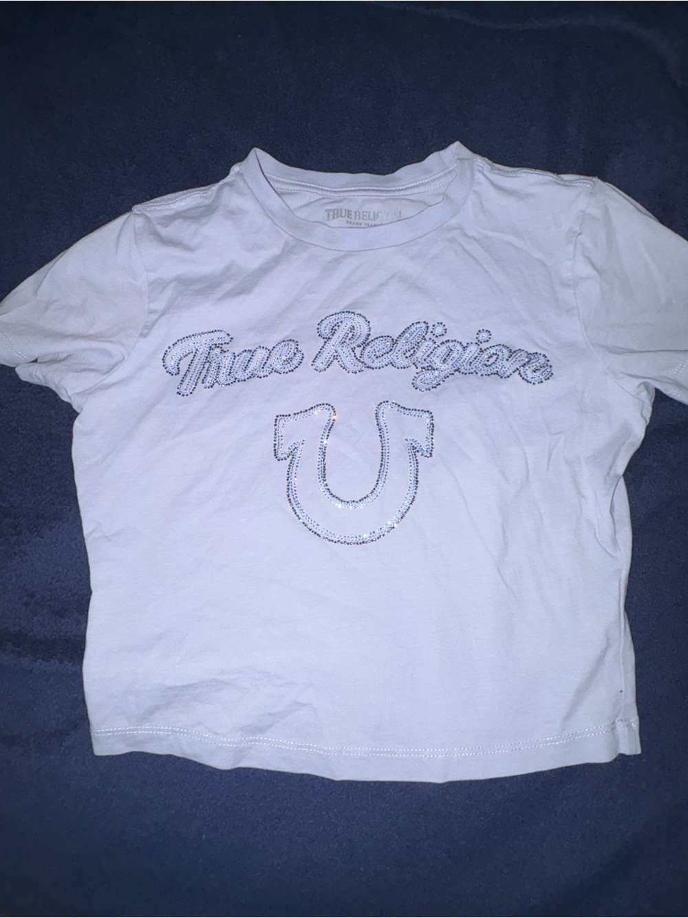 True Religion Rhinestone Logo Tee